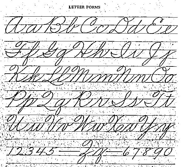 united states handwriting copy book