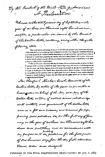 Handwriting Emacipation Proclamation 