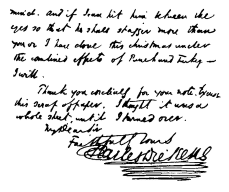 charles dickens handwriting