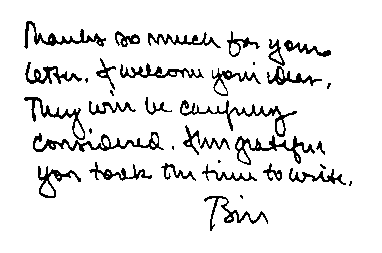 bill clinton handwriting