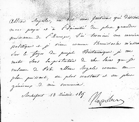 Napolean Bonaparte handwriting