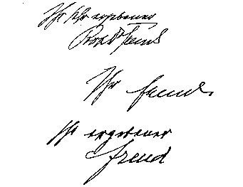sigmund freud signature