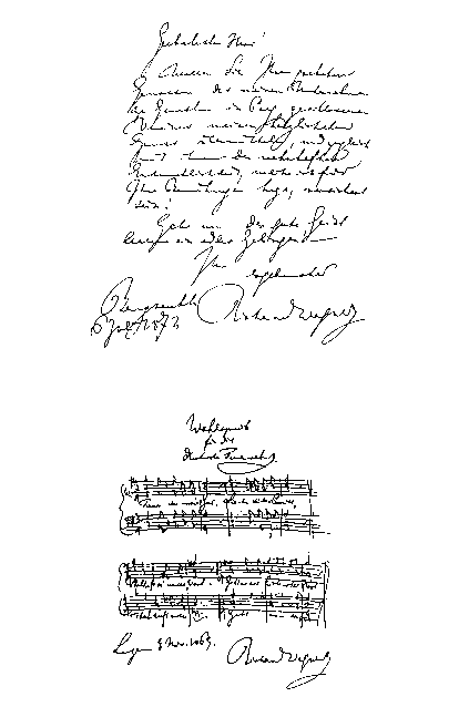 RICHARD WAGNER handwriting & signature
