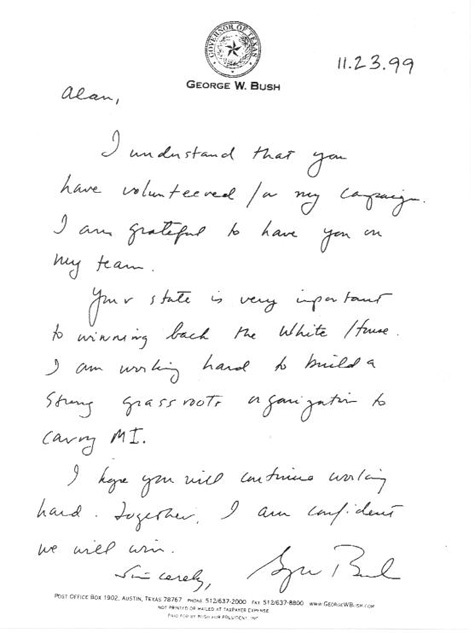 George W. Bush handwriting analysis