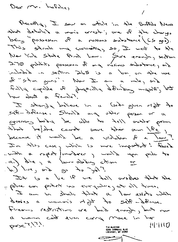 timothy mac veigh handwriting